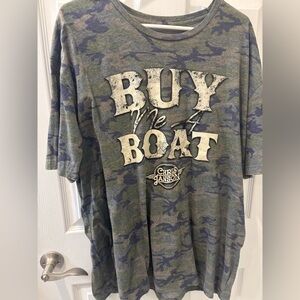 Chris Janson‎ Camouflage Graphic T-Shirt- Buy me a boat